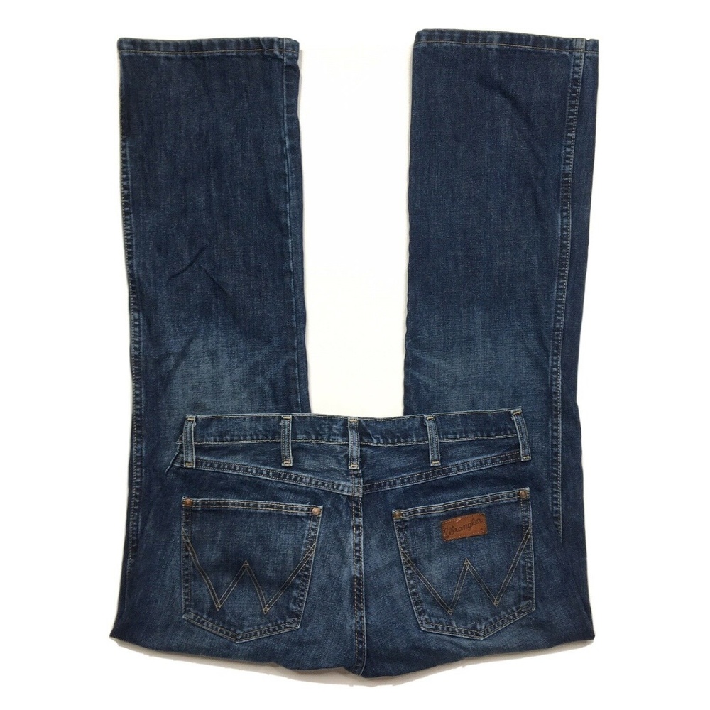 Wrangler Slim Boot Cut Dark Wash Mens Jeans 33x32